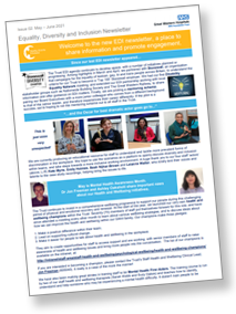 Equality, Diversity and Inclusion Newsletter front page